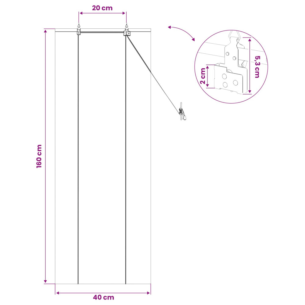 Produktbild för Rullgardin Brun 40 x 160 cm Bambu