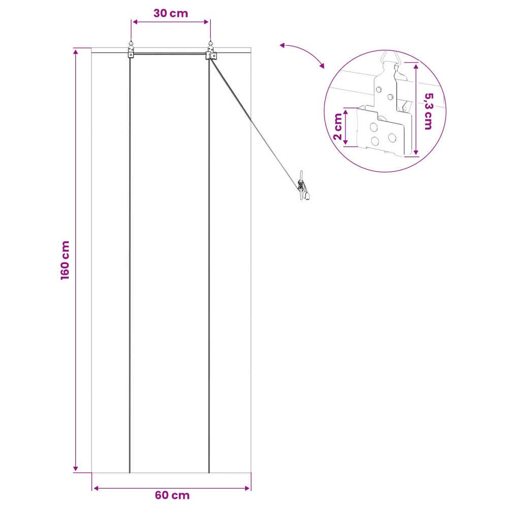 Produktbild för Rullgardin Brun 60 x 160 cm Bambu