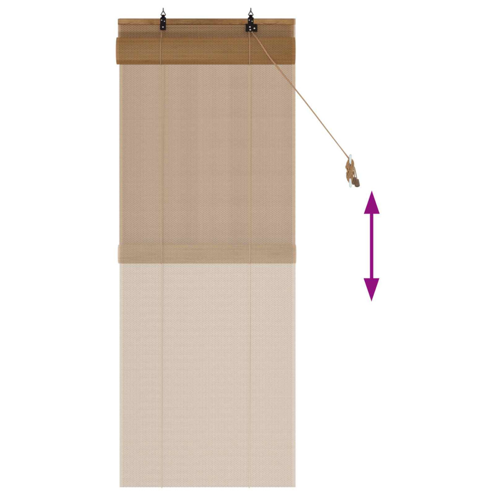 Produktbild för Rullgardin Brun 70 x 160 cm Bambu