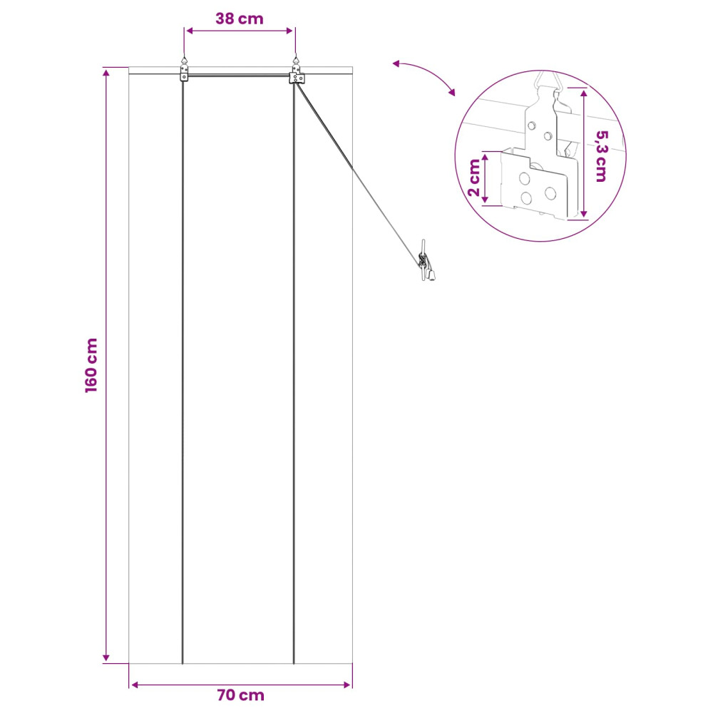 Produktbild för Rullgardin Brun 70 x 160 cm Bambu