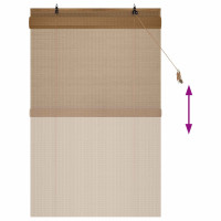 Produktbild för Rullgardin Brun 120 x 160 cm Bambu