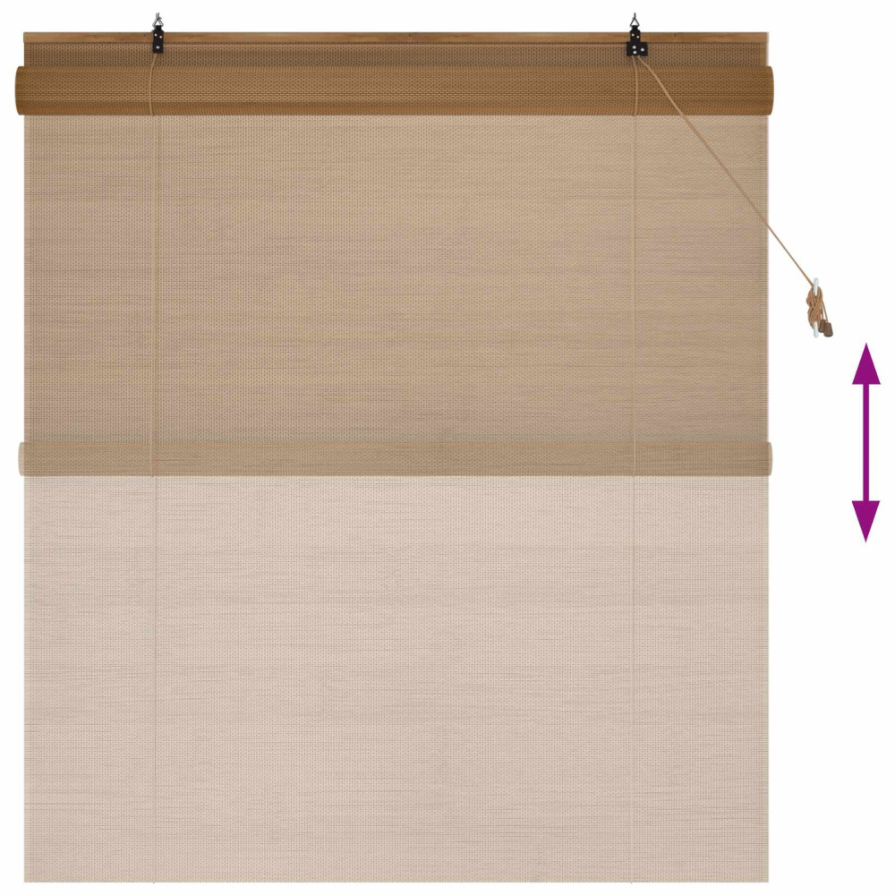 Produktbild för Rullgardin Brun 140 x 160 cm Bambu