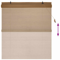 Produktbild för Rullgardin Brun 140 x 160 cm Bambu