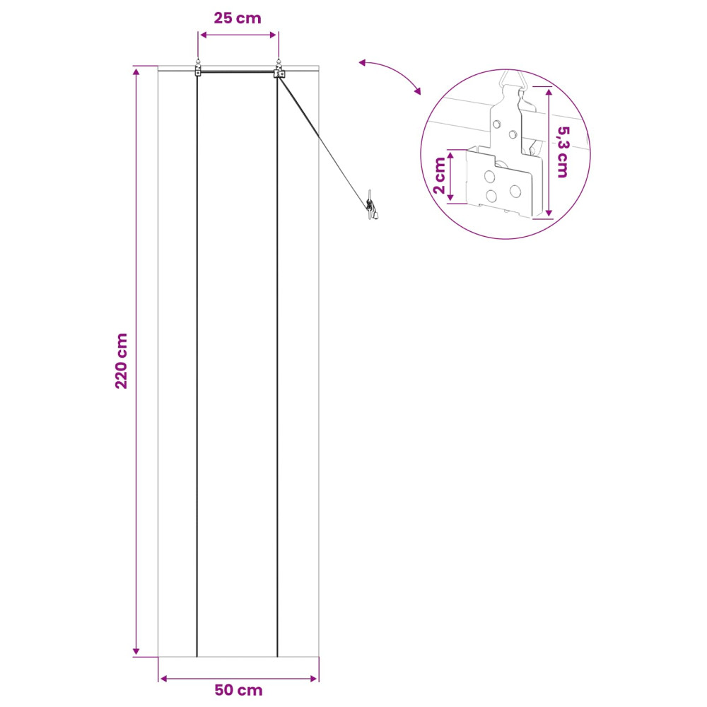 Produktbild för Rullgardin Brun 50 x 220 cm Bambu