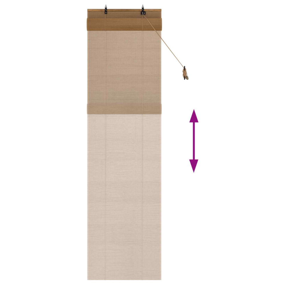 Produktbild för Rullgardin Brun 60 x 220 cm Bambu
