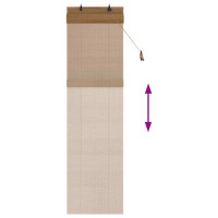 Produktbild för Rullgardin Brun 60 x 220 cm Bambu