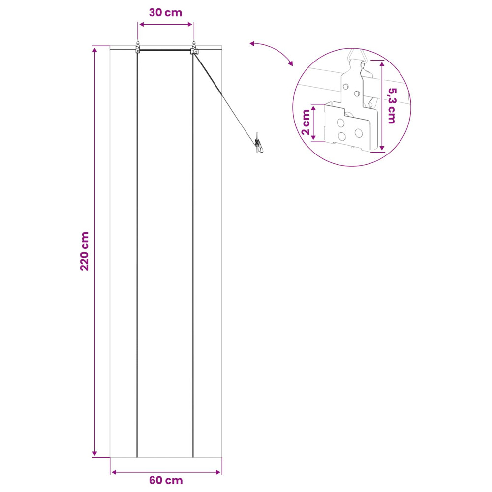 Produktbild för Rullgardin Brun 60 x 220 cm Bambu