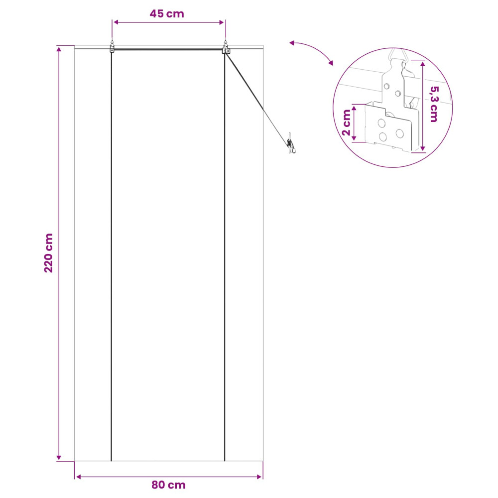 Produktbild för Rullgardin Brun 80 x 220 cm Bambu