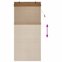 Produktbild för Rullgardin Brun 120 x 220 cm Bambu