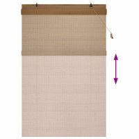 Produktbild för Rullgardin Brun 130 x 220 cm Bambu