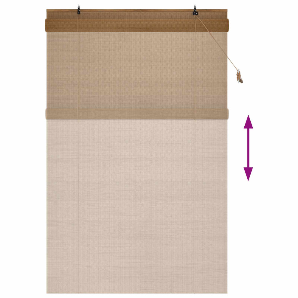 Produktbild för Rullgardin Brun 140 x 220 cm Bambu