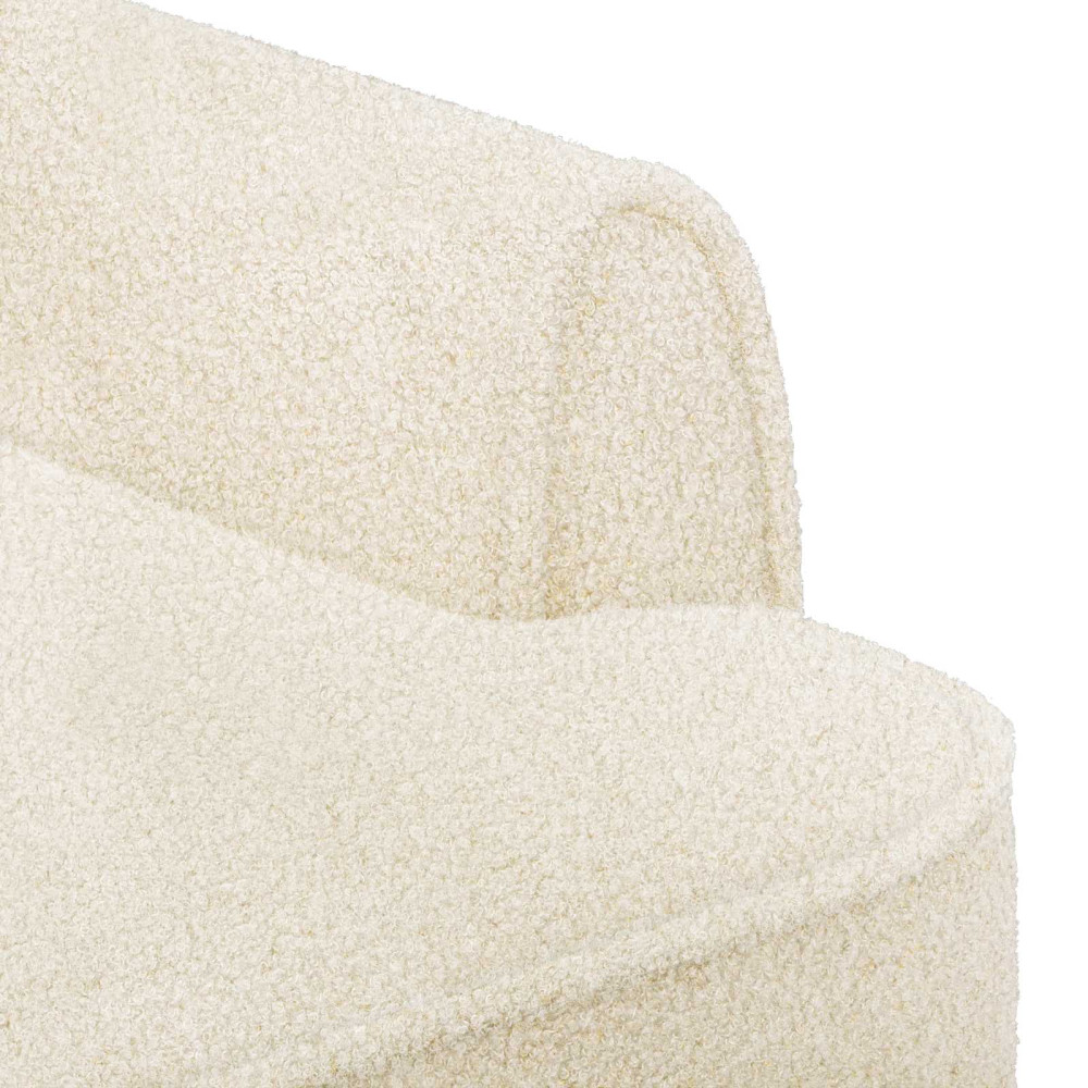 Produktbild för Loveseat med knapprapport Gräddvit 117 x 67 x 77 cm Bouclé