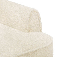 Produktbild för Loveseat med knapprapport Gräddvit 117 x 67 x 77 cm Bouclé