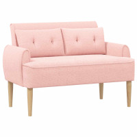 Produktbild för Loveseat med knapprapport Rosa 117 x 67 x 77 cm Bouclé