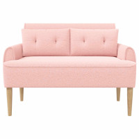 Produktbild för Loveseat med knapprapport Rosa 117 x 67 x 77 cm Bouclé