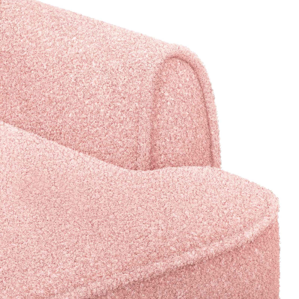 Produktbild för Loveseat med knapprapport Rosa 117 x 67 x 77 cm Bouclé