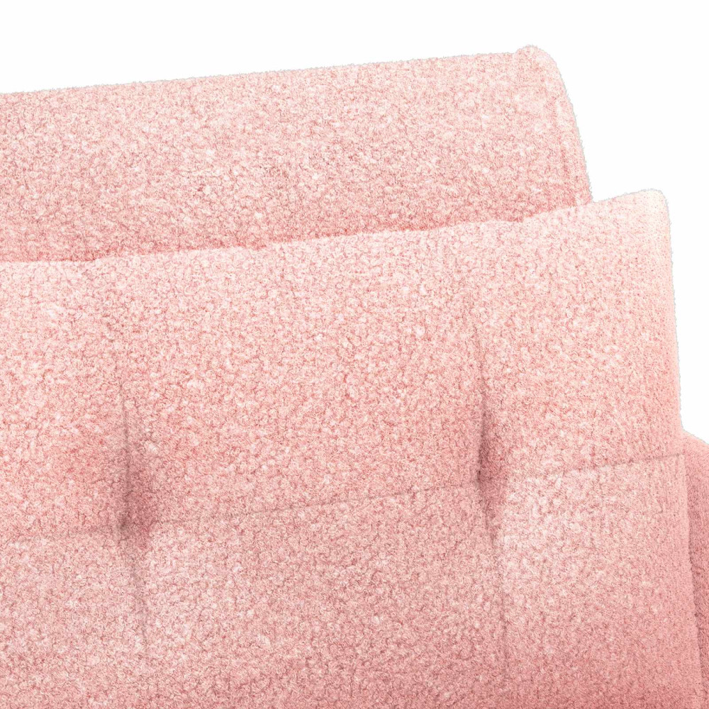 Produktbild för Loveseat med knapprapport Rosa 117 x 67 x 77 cm Bouclé