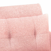Produktbild för Loveseat med knapprapport Rosa 117 x 67 x 77 cm Bouclé