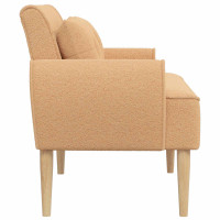 Produktbild för Loveseat med knapprapport Beige 117 x 67 x 77 cm Bouclé