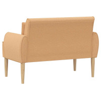 Produktbild för Loveseat med knapprapport Beige 117 x 67 x 77 cm Bouclé
