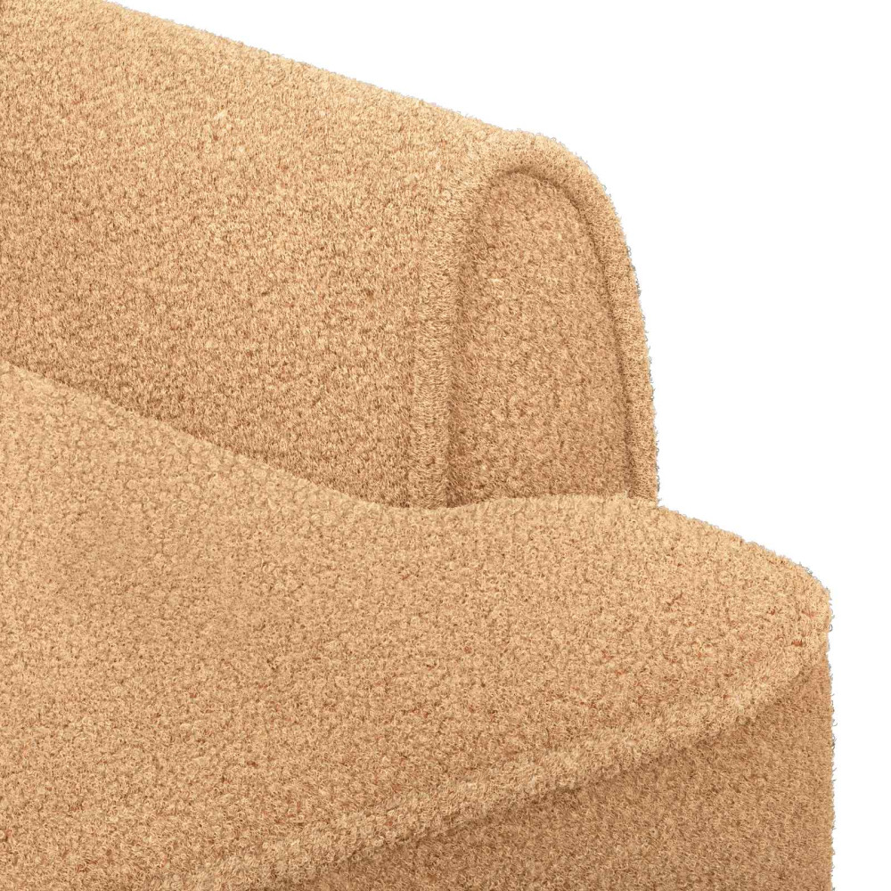 Produktbild för Loveseat med knapprapport Beige 117 x 67 x 77 cm Bouclé