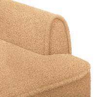 Produktbild för Loveseat med knapprapport Beige 117 x 67 x 77 cm Bouclé