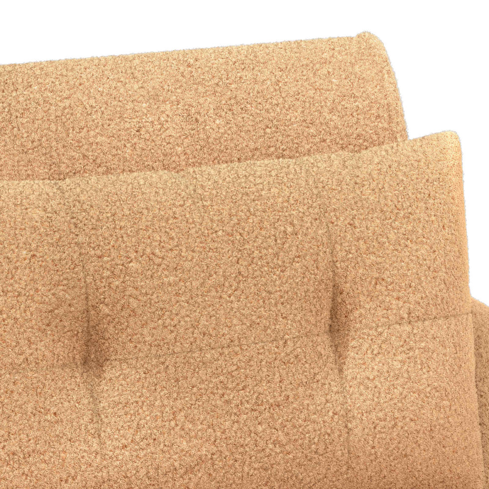 Produktbild för Loveseat med knapprapport Beige 117 x 67 x 77 cm Bouclé