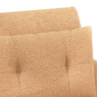 Produktbild för Loveseat med knapprapport Beige 117 x 67 x 77 cm Bouclé