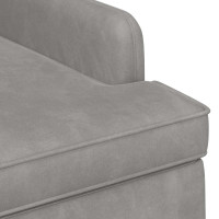 Produktbild för Loveseat med knapprapport Ljusgrå 111 x 65 x 79 cm Sammet