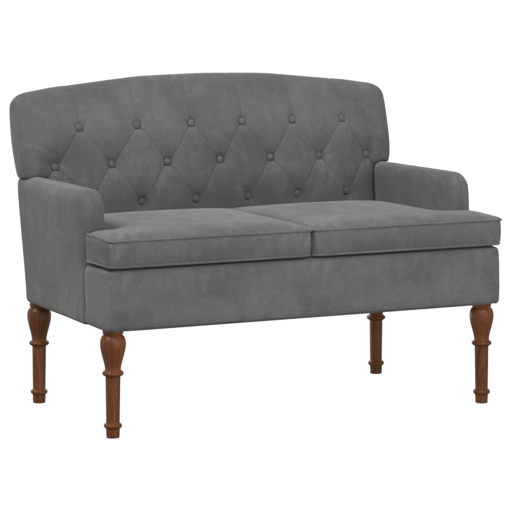 Produktbild för Loveseat med knapprapport Mörkgrå 111 x 65 x 79 cm Sammet