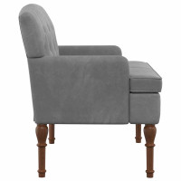 Produktbild för Loveseat med knapprapport Mörkgrå 111 x 65 x 79 cm Sammet