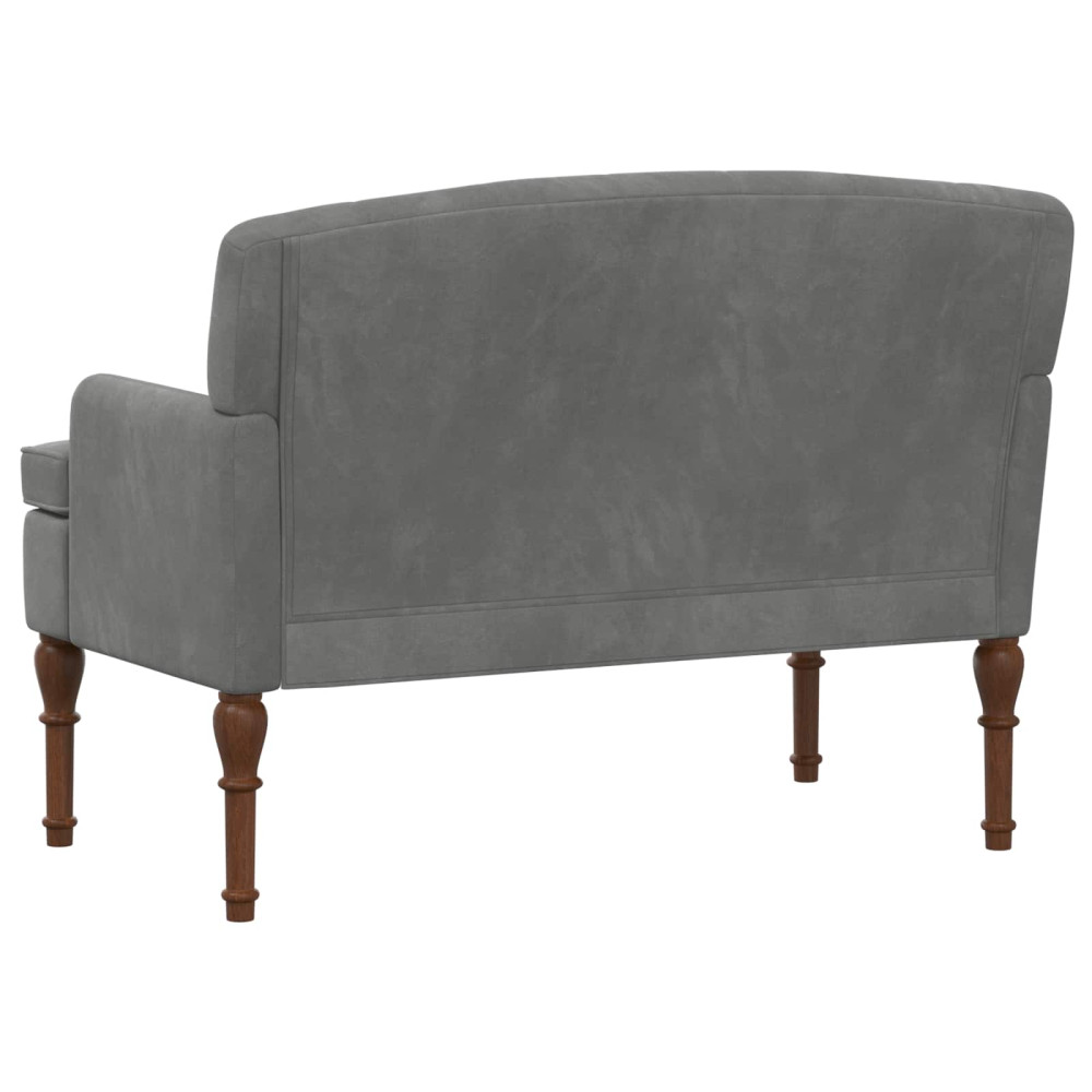 Produktbild för Loveseat med knapprapport Mörkgrå 111 x 65 x 79 cm Sammet