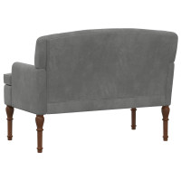 Produktbild för Loveseat med knapprapport Mörkgrå 111 x 65 x 79 cm Sammet
