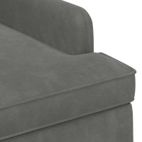 Produktbild för Loveseat med knapprapport Mörkgrå 111 x 65 x 79 cm Sammet