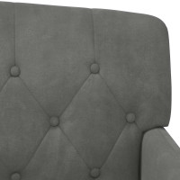 Produktbild för Loveseat med knapprapport Mörkgrå 111 x 65 x 79 cm Sammet