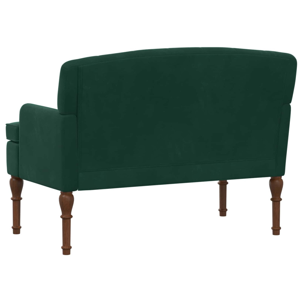 Produktbild för Loveseat med knapprapport Mörkgrön 111 x 65 x 79 cm Sammet