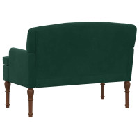 Produktbild för Loveseat med knapprapport Mörkgrön 111 x 65 x 79 cm Sammet
