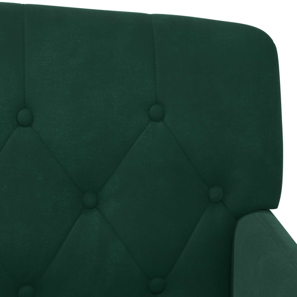 Produktbild för Loveseat med knapprapport Mörkgrön 111 x 65 x 79 cm Sammet
