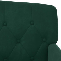 Produktbild för Loveseat med knapprapport Mörkgrön 111 x 65 x 79 cm Sammet