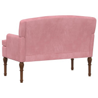 Produktbild för Loveseat med knapprapport Rosa 111 x 65 x 79 cm Sammet