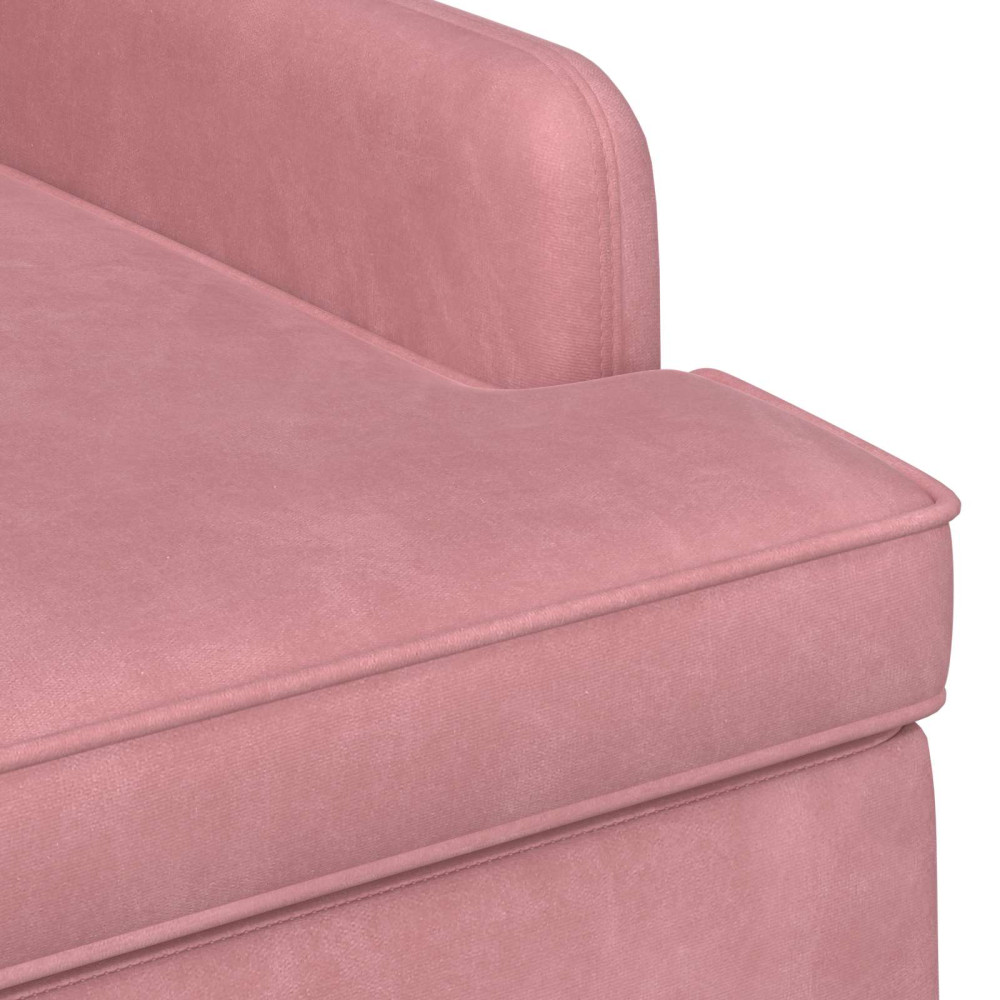 Produktbild för Loveseat med knapprapport Rosa 111 x 65 x 79 cm Sammet