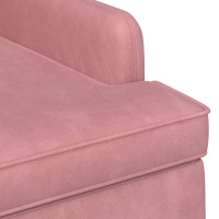 Produktbild för Loveseat med knapprapport Rosa 111 x 65 x 79 cm Sammet