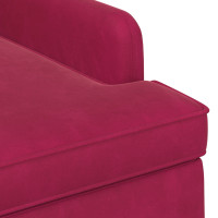 Produktbild för Loveseat med knapprapport Vinröd 111 x 65 x 79 cm Sammet