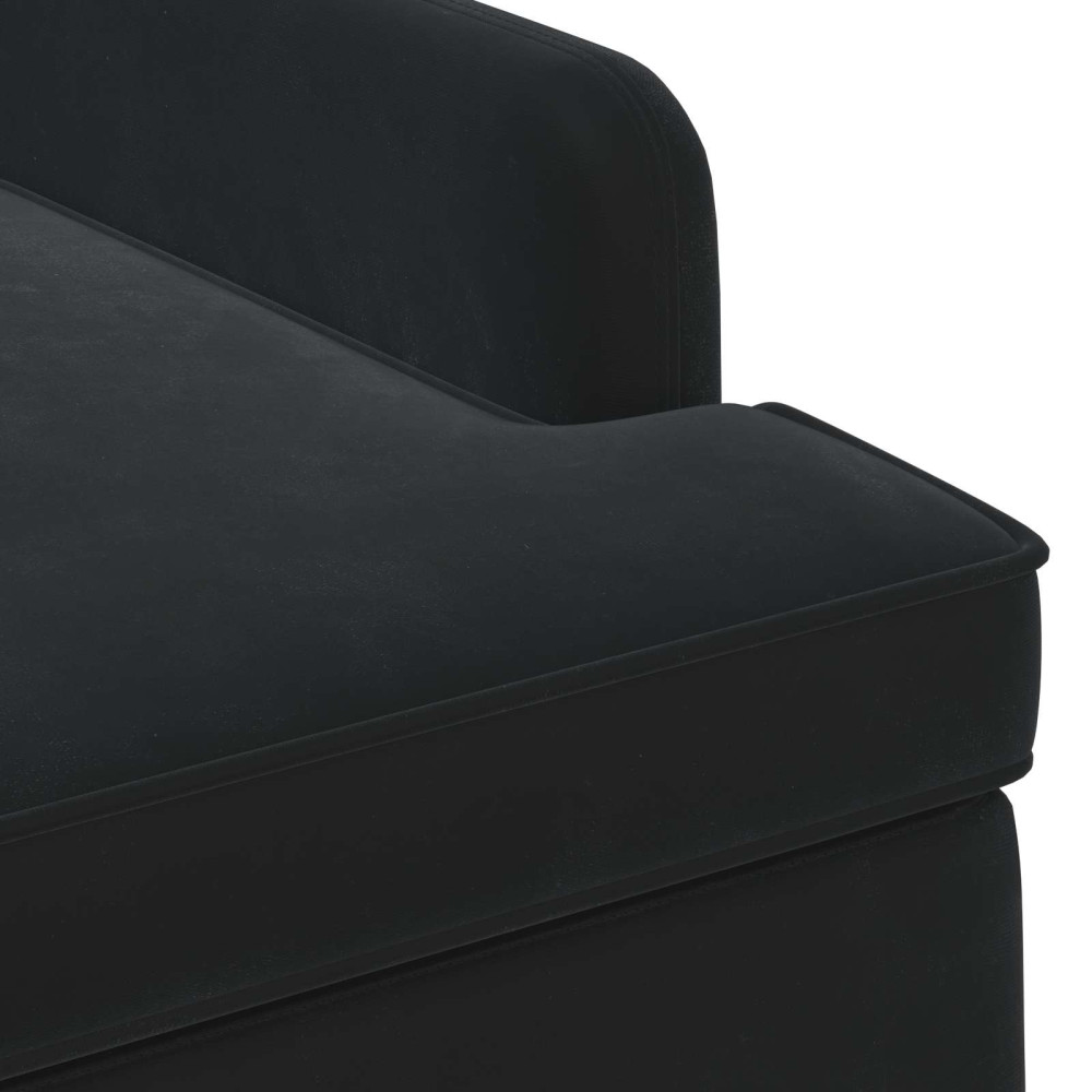 Produktbild för Loveseat med knapprapport Svart 111 x 65 x 79 cm Sammet