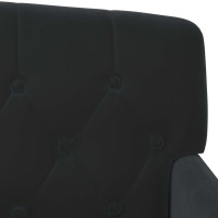 Produktbild för Loveseat med knapprapport Svart 111 x 65 x 79 cm Sammet
