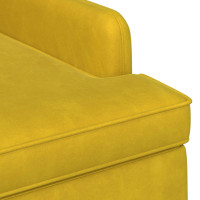 Produktbild för Loveseat med knapprapport Ljusgul 111 x 65 x 79 cm Sammet