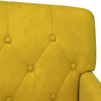 Produktbild för Loveseat med knapprapport Ljusgul 111 x 65 x 79 cm Sammet