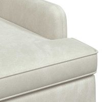 Produktbild för Loveseat med knapprapport Gräddvit 111 x 65 x 79 cm Sammet