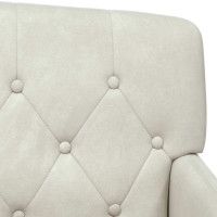 Produktbild för Loveseat med knapprapport Gräddvit 111 x 65 x 79 cm Sammet