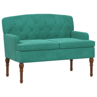 Produktbild för Loveseat med knapprapport Turkos 111 x 65 x 79 cm Sammet